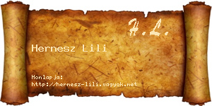Hernesz Lili névjegykártya